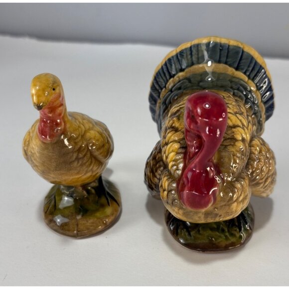 Napco Turkey Salt & Pepper Shakers Thanksgiving Table Décor Vintage 1960s - Picture 5 of 14